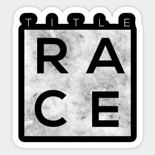 Title Race Marble (White) Sticker